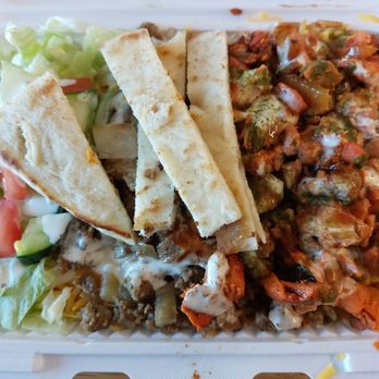 Continental Express Halal Food - Chicken and Lamb Combination over Salad - Halal Near Me - New York, New York Continental Express Halal Food - Chicken and Lamb Combination over Salad - Halal Near Me - New York, New York