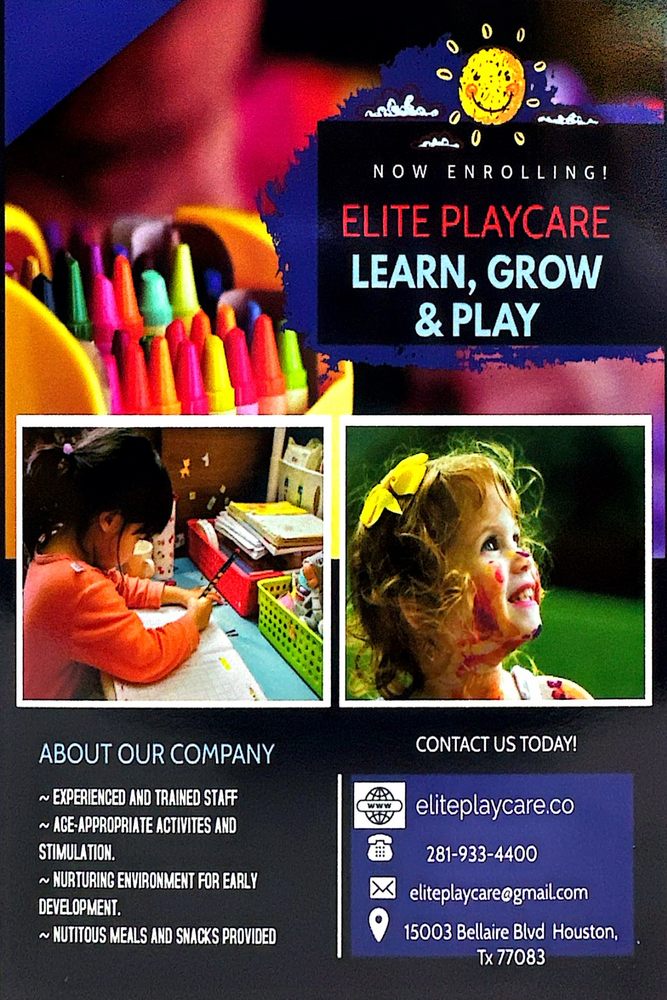 Elite Playcare - Daycare & Learning Center - childcare center in Houston, TX