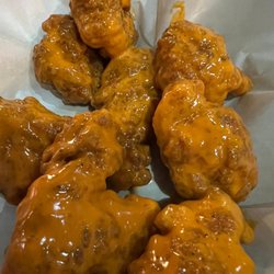 Denny's - Boneless Buffalo Wings. These were very good, better than most places.
