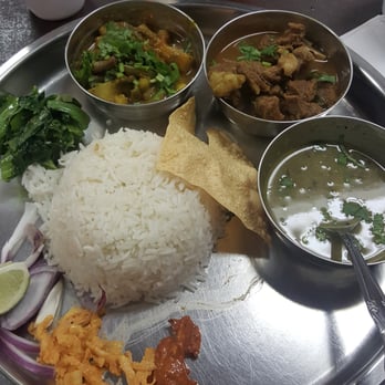 Laliguras Bistro - Goat thali - Himalayan/Nepalese Near Me - Jackson Heights, New York