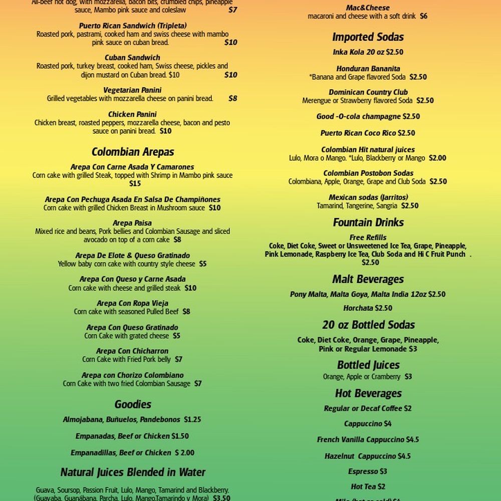 Mambo Cafe - Menu - Colombian Near Me - Pleasantville, New Jersey Mambo Cafe - Menu - Colombian Near Me - Pleasantville, New Jersey