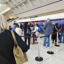Southwest Airlines - The line of people who got their flights canceled