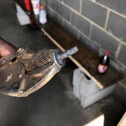 This was the massive screw jammed into my right passenger tire. This was the massive screw jammed into my right passenger tire.