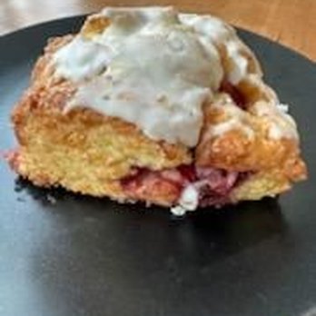 Jet Black Coffee Co - Strawberry Shortcake Scone. - Vegan Near Me - Portland, Oregon Jet Black Coffee Co - Strawberry Shortcake Scone. - Vegan Near Me - Portland, Oregon