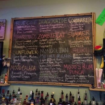 Mojo's Beach Bar - a menu on a chalkboard - Bars Near Me - Manhattan, Kansas Mojo's Beach Bar - a menu on a chalkboard - Bars Near Me - Manhattan, Kansas