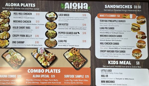 Menu photo 2 Aloha Hawaiian Kitchen Orlando, FL Menu photo 2 Aloha Hawaiian Kitchen Orlando, FL