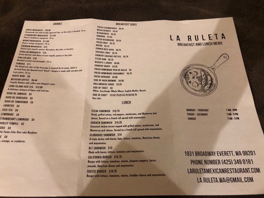 Menu photo 3 La Ruleta Mexican Restaurant Everett, WA Menu photo 3 La Ruleta Mexican Restaurant Everett, WA