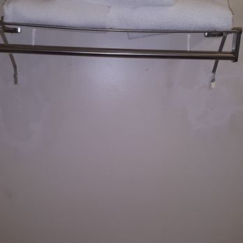 Comfort Inn - Unprofessional plaster job on the towel rack in the bathroom. - Hotels Near Me - Laurinburg, North Carolina