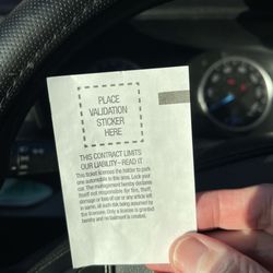 Allina Health Uptown Clinic - Back of the printed parking ticket. There is no number to call if there is an issue.