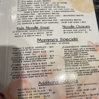 Pho Momma - Menu - Noodles Near Me - Sacramento, California Pho Momma - Menu - Noodles Near Me - Sacramento, California