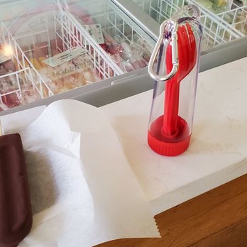 The Hyppo - Blackberry and goat cheese pop with chocolate coating. - Desserts Near Me - St. Augustine, Florida