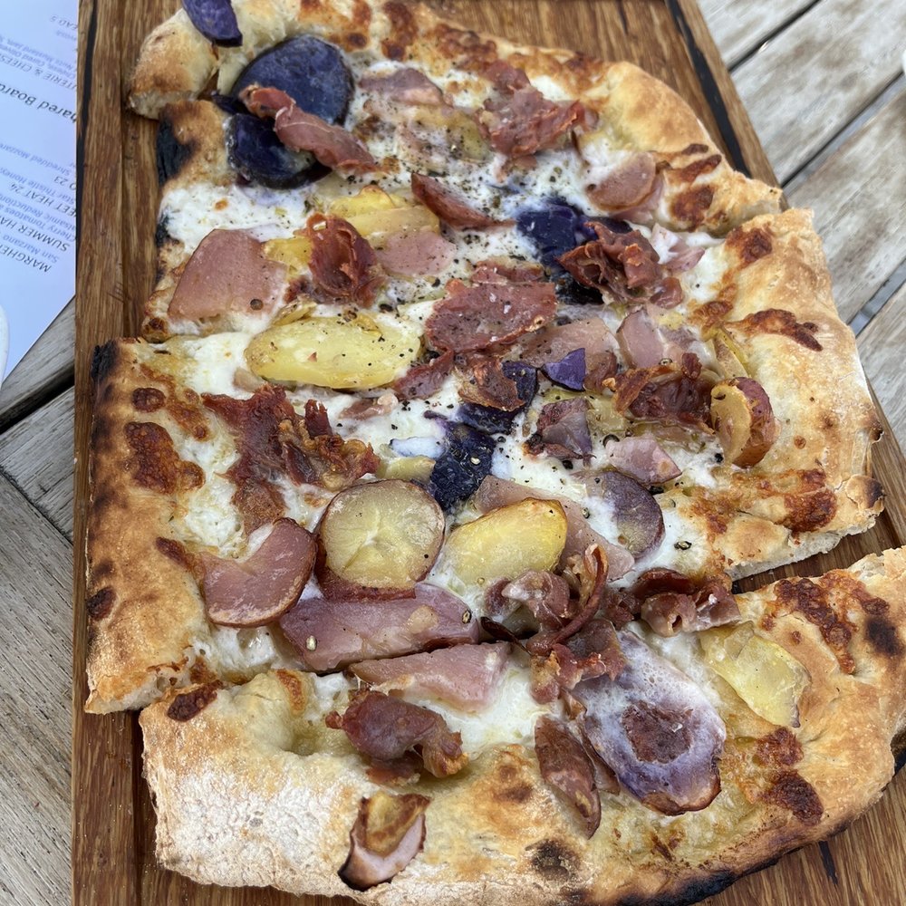 Folktale Winery - Flat bread with prosciutto and potatoes - Wineries Near Me - Carmel, California Folktale Winery - Flat bread with prosciutto and potatoes - Wineries Near Me - Carmel, California