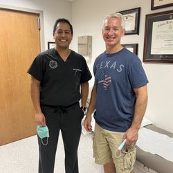 David Fleeger - Texas Colon & Rectal Specialists - Dr. Shah with a colectomy patient two weeks post-op.