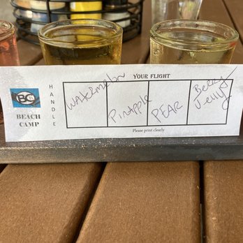 Beach Camp Brewing - Cider flight - Brewpubs Near Me - Santa Rosa Beach, Florida Beach Camp Brewing - Cider flight - Brewpubs Near Me - Santa Rosa Beach, Florida
