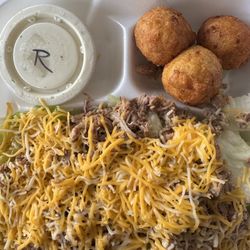 Walker's Carry Out - BBQ Pork salad with ranch dressing. Yummy!