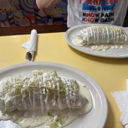 La Salsita - Steak burritos supreme with no beans or tomatoes and queso added to the burritos.