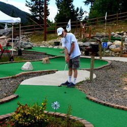 Meandering Moose Mini Golf - Hole in one. No, really!
