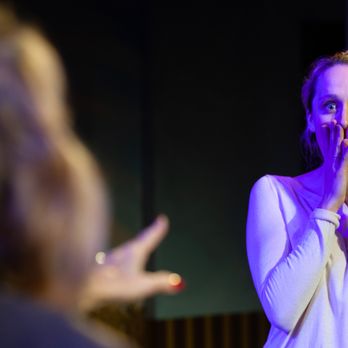 Theatre Nova - Diane Hill and Sayre Fox in THE TOTALITARIANS at Theatre NOVA - Performing Arts Near Me - Ann Arbor, Michigan