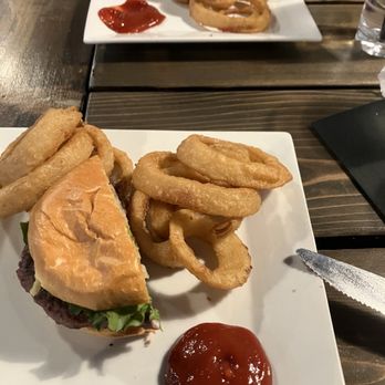 Hanks Chop Shop - Elk burger and rings - Casinos Near Me - West Yellowstone, Montana Hanks Chop Shop - Elk burger and rings - Casinos Near Me - West Yellowstone, Montana