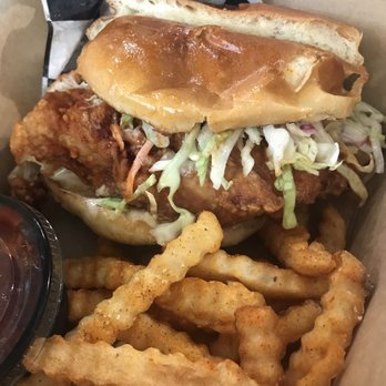Jay Bird's Chicken - Chicken sandwich mild spice and spicy fries. - Chicken Shop Near Me - Long Beach, California