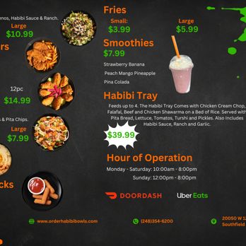 Habibi Bowls - Mediterranean Near Me - Southfield, Michigan Habibi Bowls - Mediterranean Near Me - Southfield, Michigan