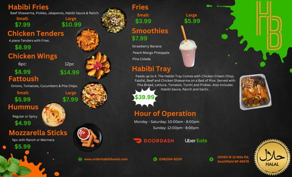 Menu photo 1 Habibi Bowls Southfield, MI Menu photo 1 Habibi Bowls Southfield, MI