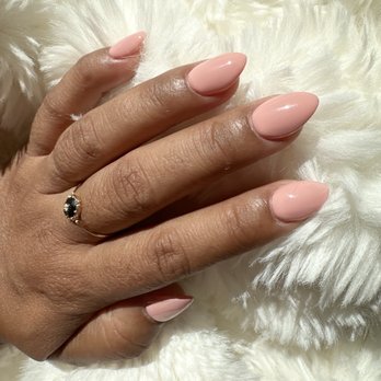Classy Nails - Nude almond nails - Nail Salons Near Me - Roseville, California
