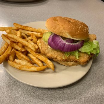 The Downtowner Restaurant - Tenderloin Sandwich with fries. - Breakfast & Brunch Near Me - Lafayette, Indiana The Downtowner Restaurant - Tenderloin Sandwich with fries. - Breakfast & Brunch Near Me - Lafayette, Indiana