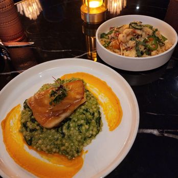 Story - Miso Glazed Chilean Sea Bass & Yuzu Lobster Pasta - New American Near Me - Anaheim, California Story - Miso Glazed Chilean Sea Bass & Yuzu Lobster Pasta - New American Near Me - Anaheim, California