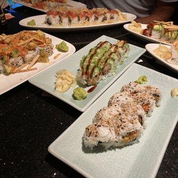 Take Sushi - a variety of sushi on plates - Sushi Bars Near Me - Pompano Beach, Florida