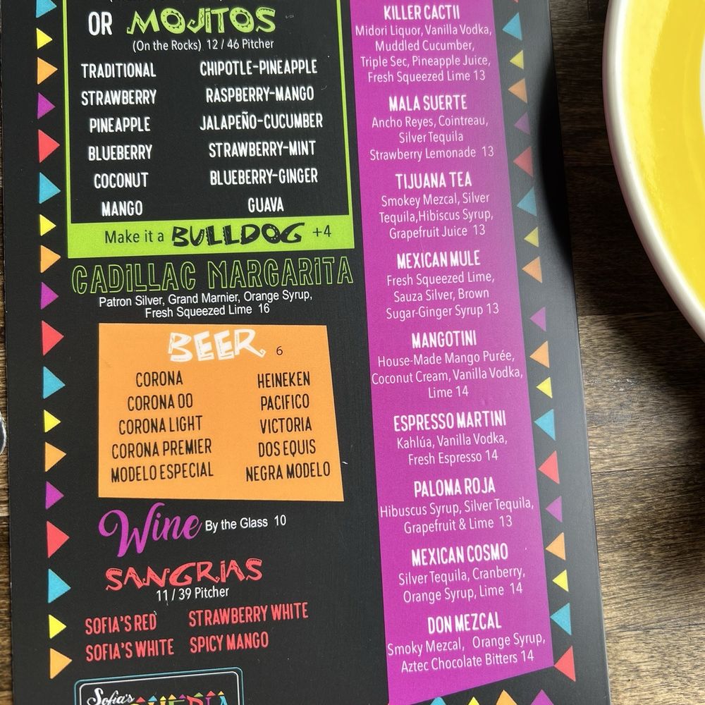 Sofia's Taqueria Old Bridge - Drink menu - Mexican Near Me - Old Bridge, New Jersey Sofia's Taqueria Old Bridge - Drink menu - Mexican Near Me - Old Bridge, New Jersey