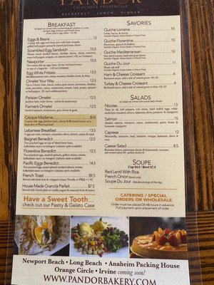 Menu photo 5 Pandor Irvine, CA