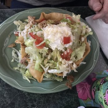 Angelo's Mexican Restaurant - Fiesta salad with chicken and sour cream. - Mexican Near Me - Lodi, California Angelo's Mexican Restaurant - Fiesta salad with chicken and sour cream. - Mexican Near Me - Lodi, California