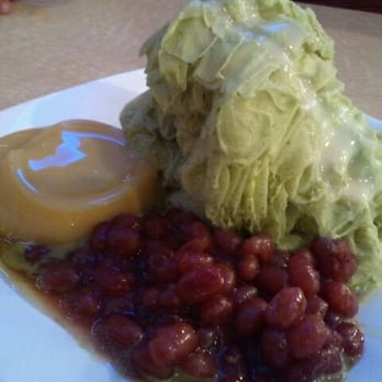 Nu Cafe - Green tea with red beans and egg pudding - Ice Cream & Frozen Yogurt Near Me - Houston, Texas Nu Cafe - Green tea with red beans and egg pudding - Ice Cream & Frozen Yogurt Near Me - Houston, Texas