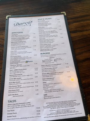 Menu photo 3 Darcy's Bistro & Pub Denver, CO