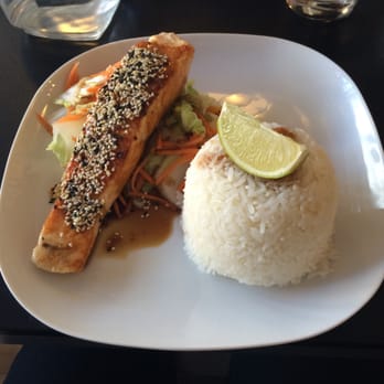 HX46 - Salmon teriyaki with steamed veg. Excellent. - Coffee & Tea Near Me - Dublin, D