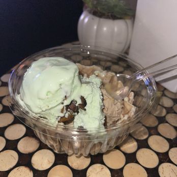 Bruster's Real Ice Cream - Waffle Cake with Pistachio & Sea Salt Ice Cream - Desserts Near Me - Whittier, California Bruster's Real Ice Cream - Waffle Cake with Pistachio & Sea Salt Ice Cream - Desserts Near Me - Whittier, California