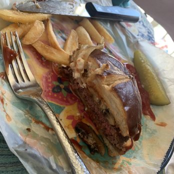 Eau Claire Ale House - My wife's burger . Cooked rare like she likes it! - New American Near Me - Eau Claire, Wisconsin Eau Claire Ale House - My wife's burger . Cooked rare like she likes it! - New American Near Me - Eau Claire, Wisconsin