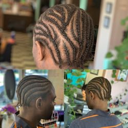 R & R Salon and Spa - French Braids with design