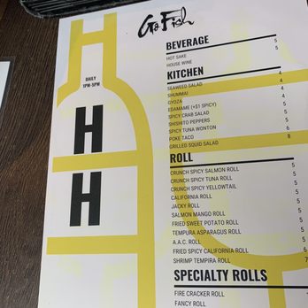 Go Fish - Happy hour menu! - Japanese Near Me - Denver, Colorado Go Fish - Happy hour menu! - Japanese Near Me - Denver, Colorado