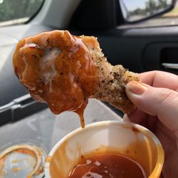 Chanello's Pizza - Garlic Parm Wings with mango habanero sauce on the side
