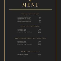 Glowing Places - Menu