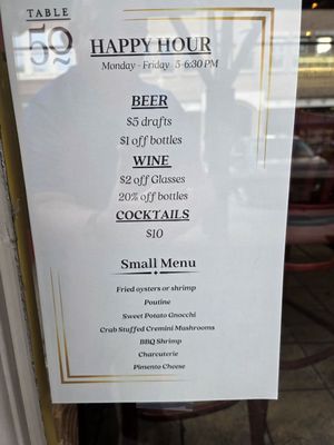 Menu photo 1 Table 50 Roanoke, VA Menu photo 1 Table 50 Roanoke, VA
