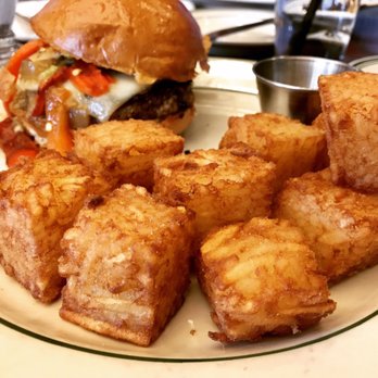 Ted's Bulletin Reston - southwest burger with tater cubes! - Breakfast & Brunch Near Me - Reston, Virginia Ted's Bulletin Reston - southwest burger with tater cubes! - Breakfast & Brunch Near Me - Reston, Virginia