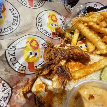 Dave's Hot Chicken - My weird chicken peices that looked like fish??? - Chicken Shop Near Me - Plano, Texas