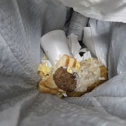 Daybreak Cafe & Grill - Cold, unsafe food. If you know a thing or 2 about safe temperatures you know not to serve this.  I had to toss it all in the trash