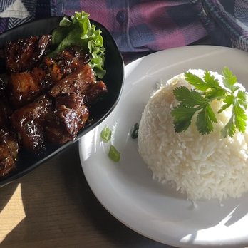 Pho Mex - A12. Caramelized Pork Belly - Asian Fusion Near Me - Modesto, California Pho Mex - A12. Caramelized Pork Belly - Asian Fusion Near Me - Modesto, California