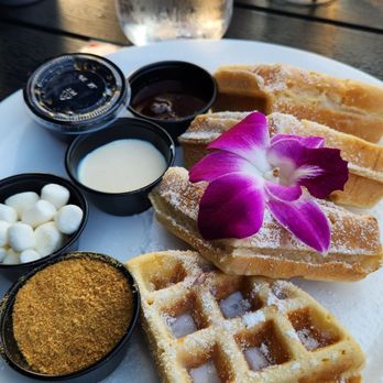 Holy Brunch - Waffles w/ Smores toppings on the side - Breakfast & Brunch Near Me - Kansas City, Missouri Holy Brunch - Waffles w/ Smores toppings on the side - Breakfast & Brunch Near Me - Kansas City, Missouri