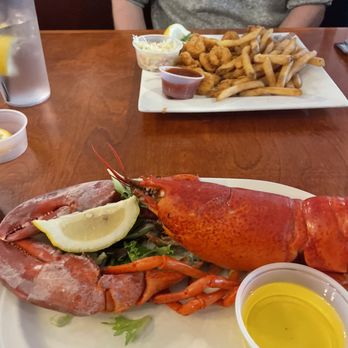 High Tide Restaurant & Bar - Steamed lobster and the shrimp basket. - Seafood Near Me - Brewer, Maine High Tide Restaurant & Bar - Steamed lobster and the shrimp basket. - Seafood Near Me - Brewer, Maine