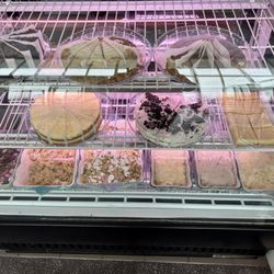 Carrot cake, dessert and Cheesecakes selection